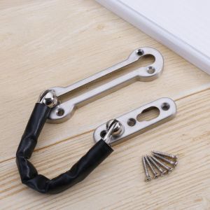 Chaîne de sécurité pour porte, 4 pièces (argent) - Neuf