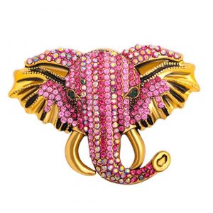 Vintage Cristal &Eacute;l&eacute;phant Broche Broche Avec Strass, &Eacute;l&eacute;gant De La Chance D'animaux Bijoux De Cadeau Pour Les Femmes, Des Accessoires De Mode - Neuf