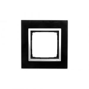 Interrupteur - Simon - 54 Nature Verre - Prise Simple - Monophas&eacute; - Noir - Neuf