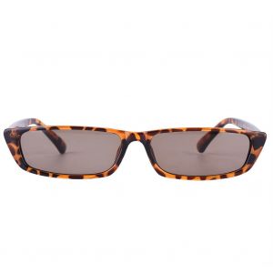 Protection Uv Sport De Plein Air Alliage G&eacute;om&eacute;trie Verre Lunettes De Soleil (Monture L&eacute;opard Lentille Fauve) - Neuf