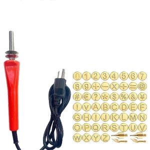 Ensemble De Bricolage Bois/Sculpture,Bricolage Bois/Cuir Brûlant Ensemble-26 Lettres Moule En Cuivre,Embos D'artisanat En Bois - Neuf