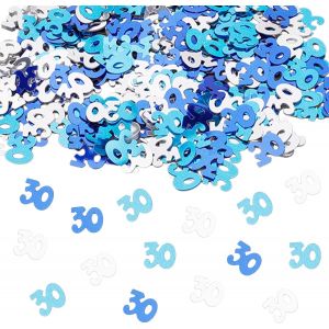 Confettis 30e Anniversaire - D&iquest;&iquest;coration de Table Bleu pour Hommes et Femmes - ? Disperser - Neuf
