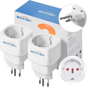 Adaptateur Prise Suisse 2 Pièces, Adaptateur France Vers Suisse, Adaptateur De Prise Suisse Type J Pour Les Maldives, Le Rwanda, Le Liechtenstein, Blanc - Neuf