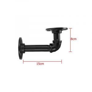Tuyau d'Équerres, 1Pcs Pipe Équerres pour étagères Industrielles Pipe Équerres de Tube Rack Industriel Supports de Tuyau Flottant Étagères pour Échafaudage Conseil d'administration (15 * 8cm) - Neuf