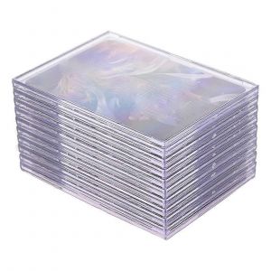 Pochettes de cartes Chargements par le haut 10 protecteur de carte en plastique dur Brique de carte transparente + 2 pr&eacute;sentoir - Neuf