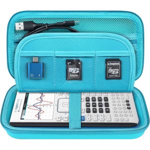 Instruments Ti-nspire CX II Cas/CX II/CX Cas Color Drawing Calculator étui de Voyage Rigide,Poche zippée supplémentaire pour câble de Charge,Chargeur,Manuel,Vert - Neuf