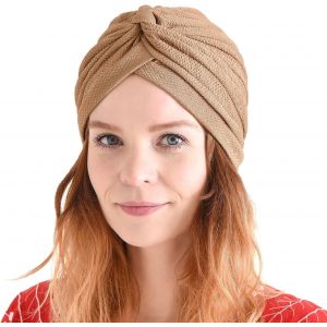 Tzf-Turban Femme Tissu Crépon Torsadé - Foulard Cheveux Bonnet Divination Tissé Costume Festival Yoga Boho Chic - Neuf