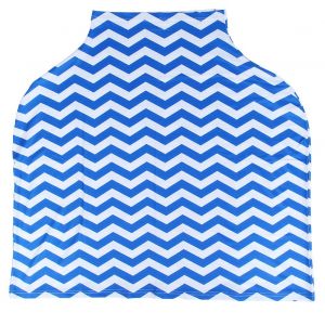 Couverture D'allaitement Polyvalente Pour Maman, Chale D'allaitement, Auvent De Poussette Pour Bebe (Vagues Bleues) - Neuf