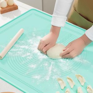 Kalanka-Tapis Patisserie Grande,70×50 Cm Tapis De Pétrissage Antiadhésif,Reutilisable Tapis De Comptoir En Silicone Avec Mesures,Tapis Silicone Patisserie Antidérapant Pour Biscuits,Pâte À Pizza,Pain - Neuf