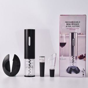 Tire-Bouchon Électrique Définir Avec Le Chargeur Et Les Piles - Piles Tire - Bouchon Rechargeable Sans Fil Automatique Ouvre-Bouteille - La Fête Des Mères Et Kit De Noël - Neuf
