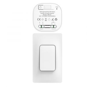 US interrupteur sans fil sans piles kit interrupteur sans fil autoalimente va et vient sans fil sans pile radio interrupteur a distance eclairage domestique wireless switch (US 1Gang 1V1 a) - Neuf