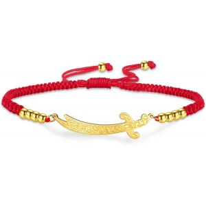 Eryi-Zulfiqar Bracelet Pour Homme Et Femme En Acier Inoxydable Imam Ali Épée Pendentif Islamique Arabe Corde Tressée Islam Bijoux Musulmans - Neuf