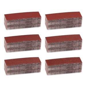 Lot de 120 bandes de papier abrasif 8,9 x 3,1 cm avec crochet et boucle Grain 80, 120, 180, 240, 400, 600, papier abrasif pour travaux manuels, bois, espaces étroits et polissage - Neuf