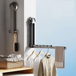 KGABERY-Étendoir À Linge Pliable,Étendoir À Linge Intérieur,Économiseur D'Espace Et Organisateur De Placard,Cintres De Voyage Pliables Et Portables Pour Camping,Voyages,Hôtel,Appartements - Neuf