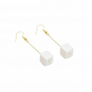 Boucles D'oreilles Pendantes Simples Et Sucrees Pour Femmes (Boucles D'oreilles Blanches) - Neuf