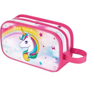 Nzqaf-Trousse De Toilette Enfant - Licorne Sac De Toilettes Trousses De Toilette Bebe Pour Voyage Déplacement Camping Résistant À L'eau Portable Trousse Toilette Voyage Pour Cadeau - Neuf