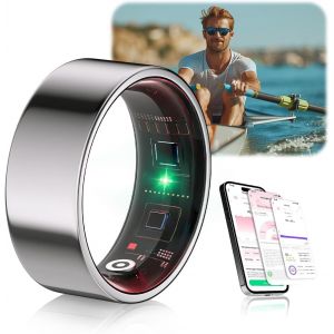 Bague Intelligente 2025 - Numéro 1 - 0 Erreur De Mesure - Bague Intelligente Spécifique Au Sport - Pour Le Suivi Du Sommeil - Spo2 - Android Ios - Pour Hommes Et Femmes - Argent 9# - Neuf