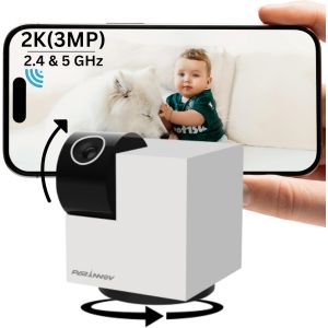 Subzonal-2k(3mp) Camera Surveillance Wifi 360°, Babyphone Camera Interieur, Nocturne, Détection Ia, Suivi Auto., Audio 2 Voies, Mode Privé, Caméra De Surveillance Sans Fil Pour Animaux Et Bébé, Alexa - Neuf