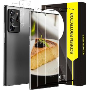 Kal-Lot De 2 Films De Protection D'&eacute;cran En Verre Blind&eacute; Pour Samsung Galaxy Note 20 Ultra 5g, Protection De L'appareil Photo, Bord 3d, Pas De Bulles, Duret&eacute; 9h, Toucher Sensible, Film De - Neuf