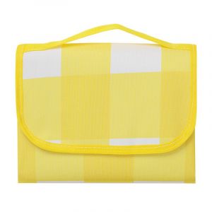 HJLIAN Couverture de pique-nique style nordique, plaid epais en tissu Oxford, tapis de pique-nique pliable pour multijoueur en exterieur, jaune, 150 x 200 cm - Neuf