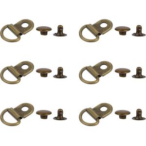 Lot De 32 Crochets Pour Lacets De Chaussures, ?Illets Pour Lacets De Bottes, Anneaux M&eacute;talliques Avec Rivets Pour Bottes D'escalade, De Randonn&eacute;e Et De Travail En Ext&eacute;rieur (Cuivre) - Neuf