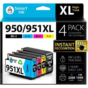 Compatible Remplacement Des Cartouches D'Encre Pour Hp 950Xl 951Xl 950 Xl 951 Xl High Yield 4 Pack (Black & C/M/Y) Pour Hp Officejet 8100 8600 8610 8620 8630 8640 8660 8615 8625 251Dw 276Dw - Neuf