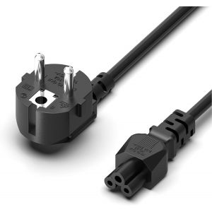 Tianyi-3m Câble Secteur Câble D'alimentation Pc Tv Ordinateur, Pour Chargeur Trottinette Ninebot Max G30, G30d, G30d2, F65d¿ Fiche Secteur Type F (Cee 7/4) Coudée À 90° Vers Prise Iec C5 ¿ 2,5a - Neuf