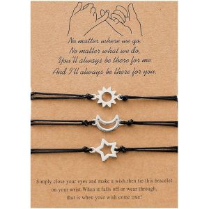 Eryi-Bff Bracelet De Promesse De Distance Réglable Pour Amitié Bracelet Assorti Meilleur Cadeau Amitié Bracelets Cadeau Pour Femme Fille Mère Fille Meilleure Amie S?ur - Neuf