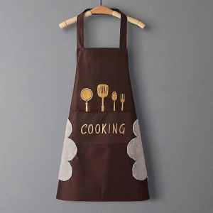 Tablier de cuisine,tablier de cuisine,tablier de barbecue,tablier de bavette imperméable avec poche et serviette - Neuf