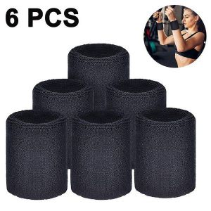 Lot De 6 Bandeaux De Sport En Coton Absorbant Pour Le Football, Le Basket-Ball Et La Course À Pied. Ajustement Universel, Durable Et Facile D'entretien. - Neuf