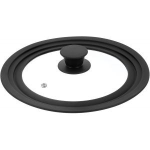 Kalanka-1 Couvercle Universel Pour Casseroles De 20,3 Cm, 21,6 Cm, 24,1 Cm De Diamètre, Couvercle De Poêle De Rechange Avec Bord En Silicone Résistant À La Chaleur, Couvercle De Poêle Pour Grille - Neuf