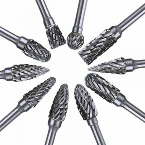 Lot de 10 fraises rotatives en acier au carbure de tungstène pour outils rotatifs - Neuf