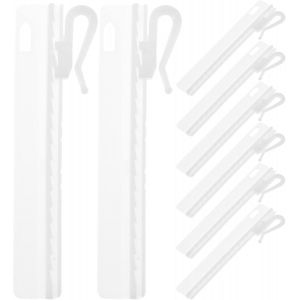 Kal-Crochets De Tringle À Rideau 50pcs Profondeur Réglable Pincement Pli De Verrouillage Ruban De Rideau Clip Crochet En Plastique Draperie Cintres Clip Pour Fenêtre Porte Rideau De - Neuf