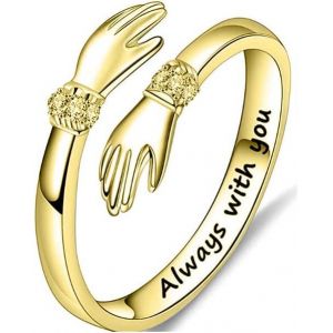 Bagues Femme Ajustable Bagues En Argent Sterling 925 Bague De C&acirc;lin Ajustable Ouverte Bague De C&acirc;lin D'amour Romantique Bague Ouverte Femme Fille Mariage Cadeau Anniversaire - Neuf