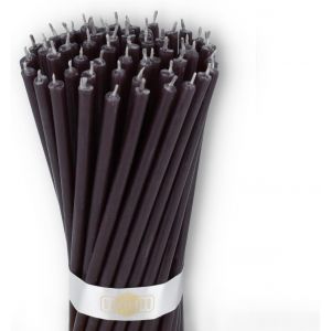 Kalanka-Bougies En Cire D'abeille Pure, Orthodoxes Bougies Naturelles Pour La Pri&egrave;re &Agrave; L'eglise, Rituales, La M&eacute;ditation, D&eacute;coration Pour Le G&acirc;teau D'anniversaire, Lot De 50 (Noir) - Neuf