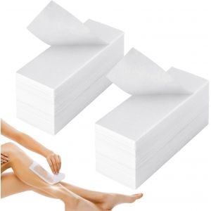 Bandes De Cire Professionnelles Non Tiss&eacute;es, 200 Bandes &Agrave; &Eacute;piler, Cire Bande De Papier Pour Cire Chaude Ou Froide, &Eacute;pilation De Cire Pour L'&eacute;pilation Du Corps, Jambes Et Visage(7 X 20 Cm) - Neuf
