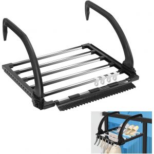 KGABERY-Séchoir À Linge Extensible En Acier Inoxydable Pour Radiateur De Balcon-Pour Intérieur Et Extérieur-Pour Suspendre Chaussettes,Vêtements,Serviettes - Neuf
