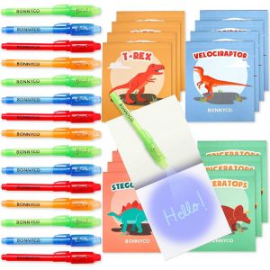 ERYI-Stylo Encre Invisible Et Carnet De Notes Pack 16 Dinosaure Petits Cadeaux Anniversaire Dinosaure Garcon Fille, Cadeau Anniversaire Enfants Invités | Jouet Pinata, Pochette Surprise Élèves - Neuf