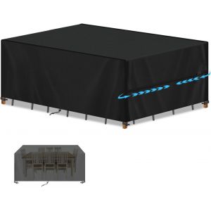 Bache De Protection Exterieur Salon De Jardin Impermeable Bache Table Exterieur,Anti-Uv 420d Oxford Tissu Protection Table De Jardin Exterieur,House Table Exterieur 220x110x75cm - Neuf