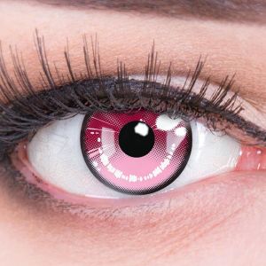 Kalanka-Lentilles Couleur Cosplay - Manga Anime Arc Rose 2 Pink. Pour Halloween, Fantaisie, Carnaval I 1 Paire (2 Pi&egrave;ces) I Sans Correction I 0,00 Dioptries - Neuf