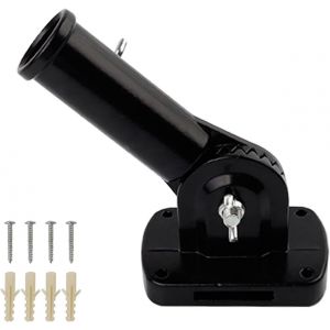 Mevronisshop-Support De M&acirc;t De Drapeau En Aluminium, R&eacute;glable Et Rotatif &Agrave; 180&deg;, Noir, 26,8 Mm De Diam&egrave;tre, Pour Fixation De M&acirc;t De Drapeau - Neuf