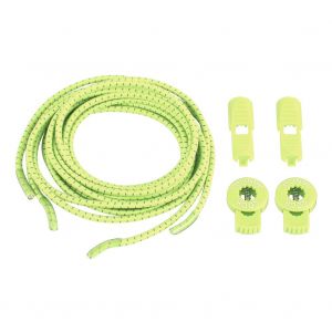 Lacets Reflechissants Sans Nouds Pour Chaussures De Sport, Course A Pied, Randonnee, Securite Elastique (Jaune) - Neuf
