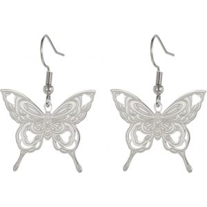 Kal-Boucles D'oreilles Papillon En Acier Inoxydable Boucles D'oreilles Pendantes Papillon Elfes Volants Coeur D'amour En Acier Inoxydable Bijoux Tendances Pour Femmes Dames De Charme - Neuf