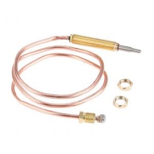 Thermocouple de gaz universel 600mm M8 * 1 tête filetage avec / 2écrous convient pour foyer à gaz foyer grill poêle barbecue extérieur chauffage au gaz - Neuf