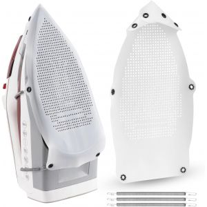 MEVRONISSHOP-Semelle pour Fer &agrave; Repasser Vapeur &iquest; Rev&ecirc;tement T&eacute;flon Antiadh&eacute;sif Universel &iquest; R&eacute;sistante &agrave; la Chaleur jusqu&iquest;&agrave; 250&deg;C &iquest; Prot&egrave;ge les Tissus D&eacute;licats &iquest; Facile &agrave; Installer & Nettoyer - Neuf