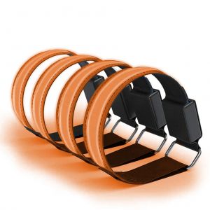 Lot De 4 Bracelets Lumineux Reflechissants Usb Pour Le Jogging, La Course A Pied Et Le Sport En Plein Air - Neuf