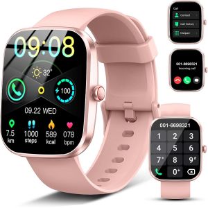 Montre Connect&eacute;e Femme, 1.91"" Smartwatch avec Appel Bluetooth, 2025 Smart Watch avec 110+ Modes Sportifs, Cardiofrequencemetre/Moniteur de Sommeil/Podometre, Etanche IP68 Montre Sport pour Android/iOS - Neuf