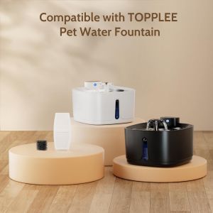 Fontaine &Agrave; Eau Chat, 3.2l Grande Capacit&eacute; Fontaine &Agrave; Eau Pour Chat Avec D&eacute;tecteur De Mouvement 4000mah Rechargeable Sans Fil 5 Couches De Filtrage Filtre - Neuf