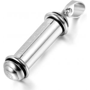 Kal-Collier Homme Pendentif Personnalisable Bouddhiste Mantra Pri&egrave;re Avec Tube Bouteille Ouvrir En Acier Inoxydable Pour Homme Et Gar&ccedil;on - Neuf