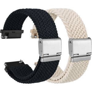 Kal-2 Paquets Bracelets Montre En Nylon Tressé Pour Homme Et Femme, Libération Rapide, Compatible Cosse De Montre 18mm 20mm 22mm 24mm - Neuf